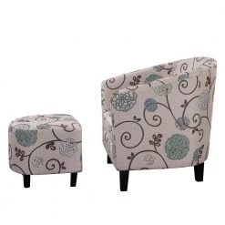 Colorful Polyester Accent Retro Living Room Chair with Ottoman by Huluwat -Southern Enterprises Sales colorful huluwat accent chairs dj tc pp282731aao 4f 1000