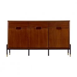 Madison Dark Brown and Black Anywhere Cabinet with Gold Accents by Southern Enterprises