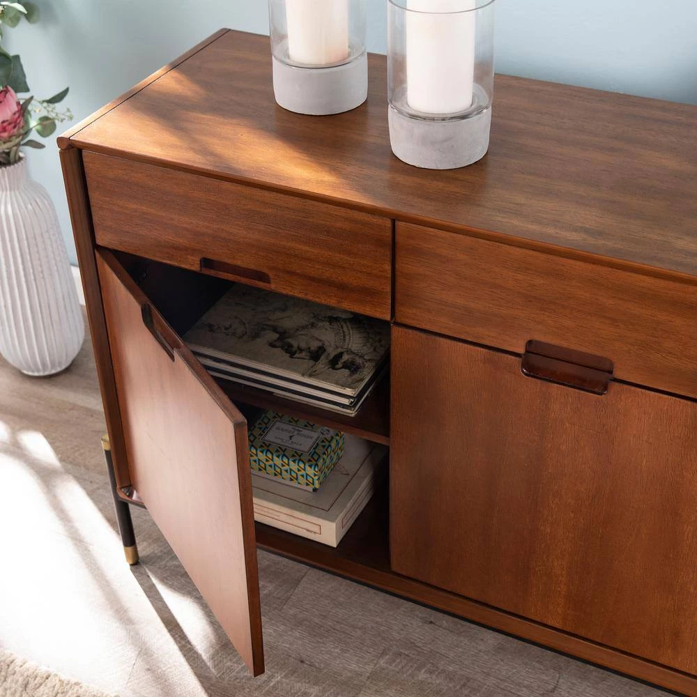 Madison Dark Brown and Black Anywhere Cabinet with Gold Accents by Southern Enterprises 8 Madison Dark Brown and Black Anywhere Cabinet with Gold Accents by Southern Enterprises - Image 6