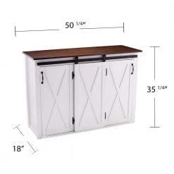 Hemani Dark Brown and White Barn-Door Kitchen Island by Southern Enterprises 20 Hemani Dark Brown and White Barn-Door Kitchen Island by Southern Enterprises -Southern Enterprises Sales dark brown and white finish southern enterprises kitchen islands hd434032 76 1000