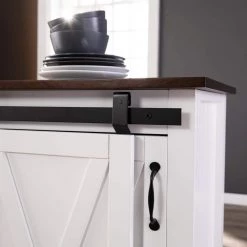 Hemani Dark Brown and White Barn-Door Kitchen Island by Southern Enterprises 16 Hemani Dark Brown and White Barn-Door Kitchen Island by Southern Enterprises -Southern Enterprises Sales dark brown and white finish southern enterprises kitchen islands hd434032 c3 1000