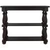 39.4 in. Dark Brown Modern Rectangle Wood Console Table for Hallway Living Room with 2-Shelves by Huluwat 1 39.4 in. Dark Brown Modern Rectangle Wood Console Table for Hallway Living Room with 2-Shelves by Huluwat -Southern Enterprises Sales dark brown huluwat console tables dj tc wf285066aad 64 1000