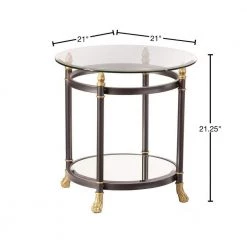 Southern Enterprises Sales -Southern Enterprises Sales dark gray finish with silver distressing and gold accents southern enterprises end side tables hd865010 40 1000