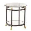 Dorothy Dark Gray End Table by Southern Enterprises -Southern Enterprises Sales dark gray finish with silver distressing and gold accents southern enterprises end side tables hd865010 64 1000