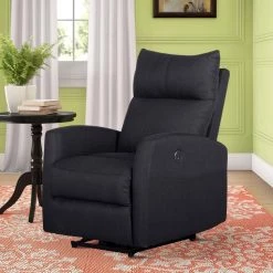 Dark Gray Fabric Power USB Recliner(Set of 1) by Huluwat -Southern Enterprises Sales dark gray huluwat recliners lys tc 260131301 31 1000