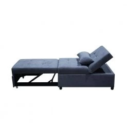 26.8 in. Width Dark Gray Velvet Single Size Sofa Bed by Huluwat -Southern Enterprises Sales dark gray huluwat sofa beds dj tc w31132228 1f 1000