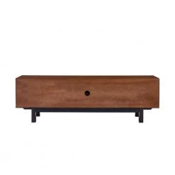 Hanna 63 in. Dark Tobacco and Black Engineered Wood TV Stand Fits TVs Up to 61 in. by Southern Enterprises -Southern Enterprises Sales dark tobacco and black finish southern enterprises tv stands hd531731 66 1000