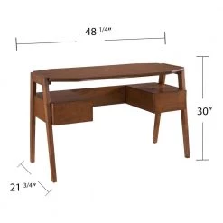 48.25 in. Dark Tobacco Rectangular 2 -Drawer Writing Desk with Storage by Southern Enterprises -Southern Enterprises Sales dark tobacco southern enterprises writing desks hd599083 fa 1000