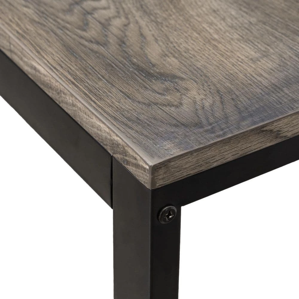 59 in. Retangular Dark Walnut Manufactured Wood No Drawer Contemporary Computer Desk with Adjustable Leg Pads by Huluwat 9 59 in. Retangular Dark Walnut Manufactured Wood No Drawer Contemporary Computer Desk with Adjustable Leg Pads by Huluwat - Image 7