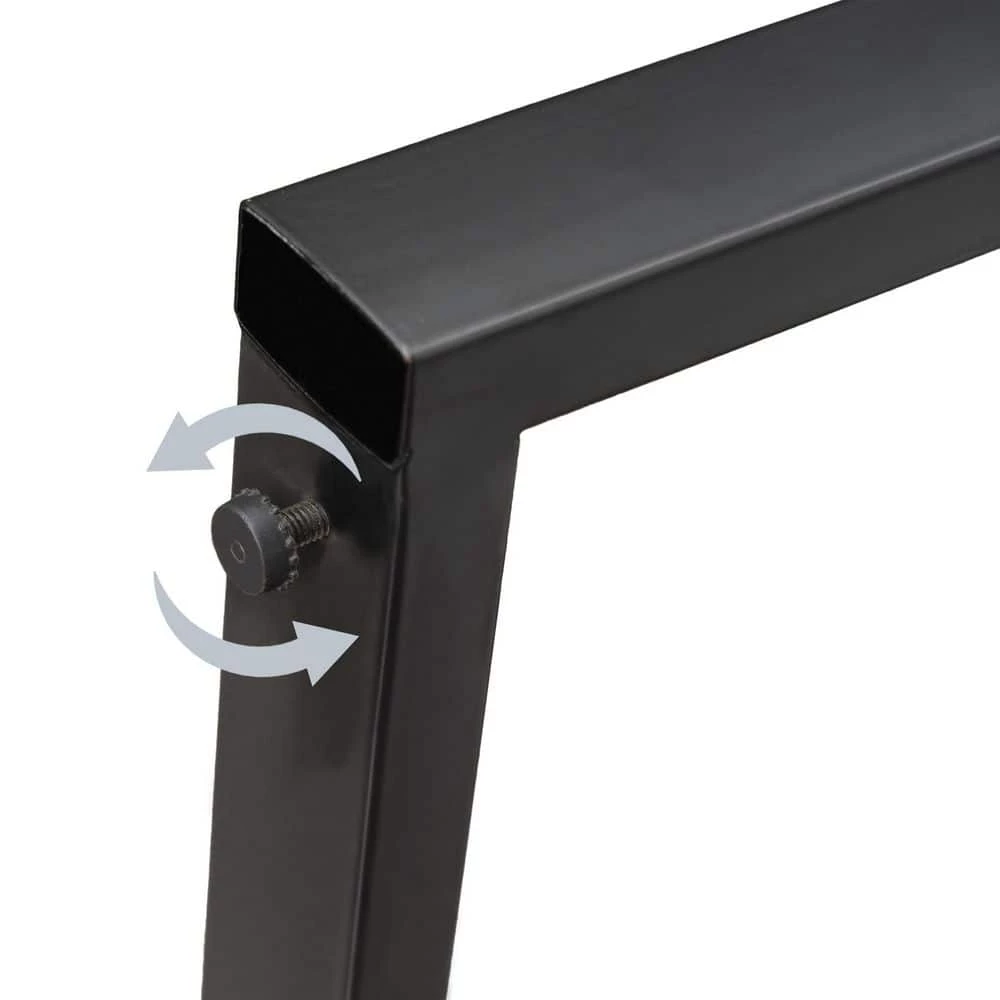 59 in. Retangular Dark Walnut Manufactured Wood No Drawer Contemporary Computer Desk with Adjustable Leg Pads by Huluwat 11 59 in. Retangular Dark Walnut Manufactured Wood No Drawer Contemporary Computer Desk with Adjustable Leg Pads by Huluwat - Image 9