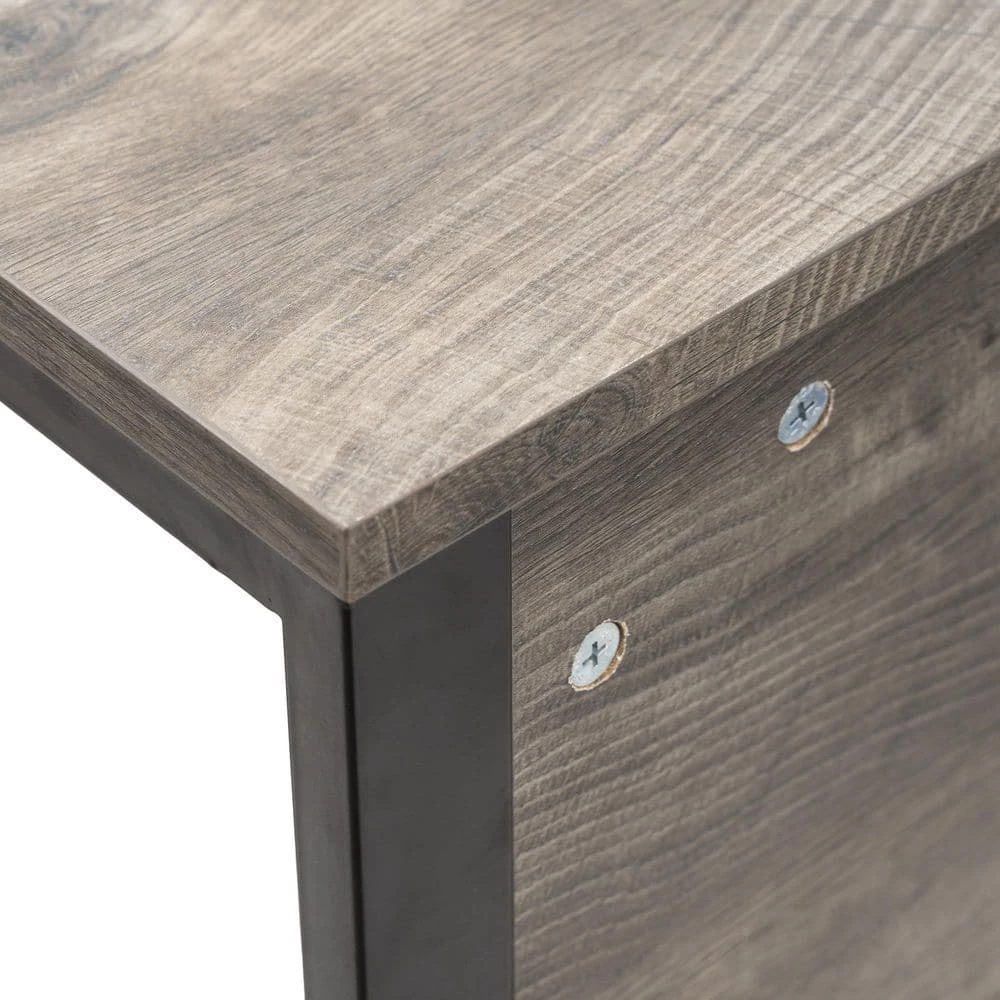 59 in. Retangular Dark Walnut Manufactured Wood No Drawer Contemporary Computer Desk with Adjustable Leg Pads by Huluwat 10 59 in. Retangular Dark Walnut Manufactured Wood No Drawer Contemporary Computer Desk with Adjustable Leg Pads by Huluwat - Image 8