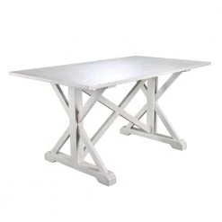 Wexer 35 in. Rectangle Distressed White Finish MDF Top Farmhouse 6 Person Dining Table by Southern Enterprises 15 Wexer 35 in. Rectangle Distressed White Finish MDF Top Farmhouse 6 Person Dining Table by Southern Enterprises -Southern Enterprises Sales distressed white southern enterprises kitchen dining tables hd650203 1f 1000