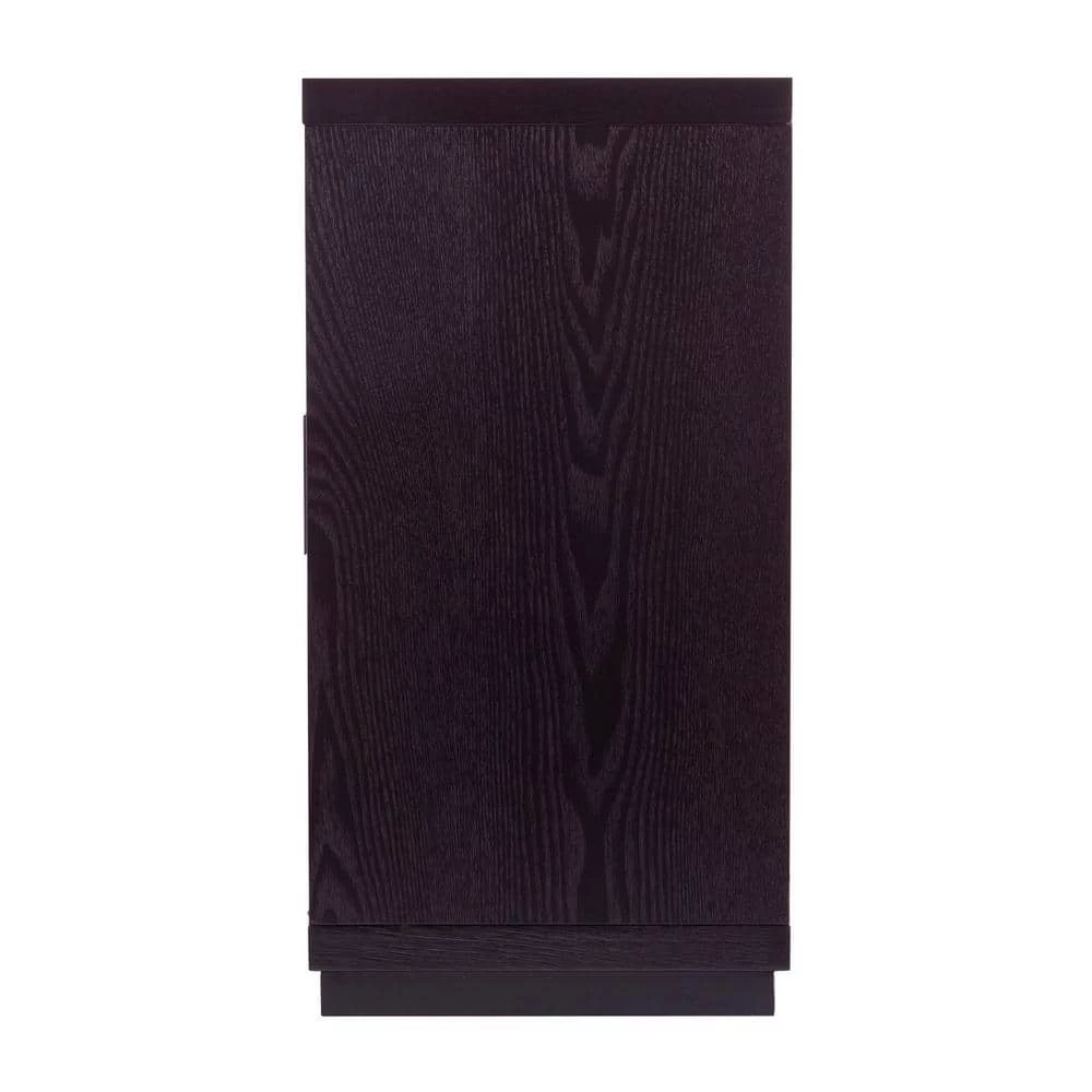 Morine Ebony with Antique Mirror Console Cabinet by Southern Enterprises 4 Morine Ebony with Antique Mirror Console Cabinet by Southern Enterprises - Image 2