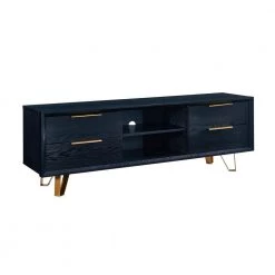 Mackinac 63 in. Ebony Engineered Wood TV Stand Fits TVs Up to 61 in. by Southern Enterprises -Southern Enterprises Sales ebony finish southern enterprises tv stands hd531045 44 1000