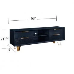 Mackinac 63 in. Ebony Engineered Wood TV Stand Fits TVs Up to 61 in. by Southern Enterprises -Southern Enterprises Sales ebony finish southern enterprises tv stands hd531045 76 1000