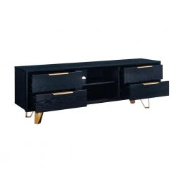 Mackinac 63 in. Ebony Engineered Wood TV Stand Fits TVs Up to 61 in. by Southern Enterprises -Southern Enterprises Sales ebony finish southern enterprises tv stands hd531045 77 1000