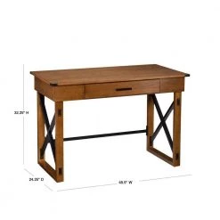 48.5 in. Rectangular Glazed Pine 1 Drawer Writing Desks with Built-In Storage by Southern Enterprises -Southern Enterprises Sales glazed pine southern enterprises writing desks hd888644 40 1000