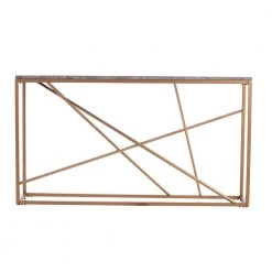 Salla 52 in. Gold/Gray Faux Marble Standard Rectangle Composite Console Table by Southern Enterprises -Southern Enterprises Sales gold finish with gray faux marble southern enterprises console tables hd530147 c3 1000