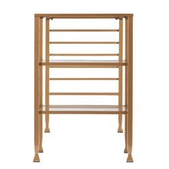 42.8 in. Rectangular Gold Metal/Glass Writing Desks with Glass Top by Southern Enterprises -Southern Enterprises Sales gold metal glass southern enterprises writing desks hd524504 40 1000