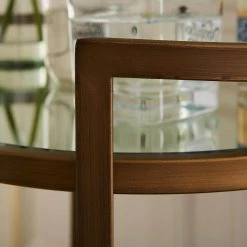 Tobie Gold Mirrored Small Space Bar Table by Southern Enterprises -Southern Enterprises Sales gold mirror southern enterprises end side tables hd524856 1d 1000
