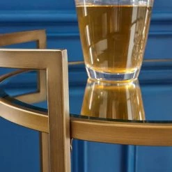 Tobie Gold Mirrored Small Space Bar Table by Southern Enterprises -Southern Enterprises Sales gold mirror southern enterprises end side tables hd524856 4f 1000