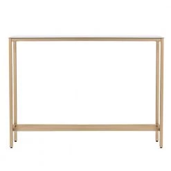 Rakin 36 in. Gold Standard Rectangle Mirrored Console Table by Southern Enterprises -Southern Enterprises Sales gold southern enterprises console tables hd675169 1f 1000