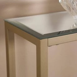 Rakin 36 in. Gold Standard Rectangle Mirrored Console Table by Southern Enterprises -Southern Enterprises Sales gold southern enterprises console tables hd675169 c3 1000