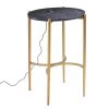 Carmel 16.50 in. Gold Round Marble End Table by Southern Enterprises -Southern Enterprises Sales gold southern enterprises end side tables hd391946 64 1000