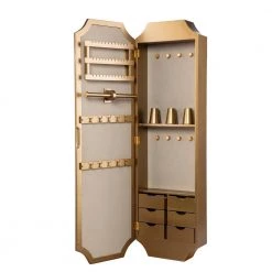 Welbeck Gold Jewelry Armoire (5 in D x 14.25 in. W x 47 in. H) by Southern Enterprises 9 Welbeck Gold Jewelry Armoire (5 in D x 14.25 in. W x 47 in. H) by Southern Enterprises -Southern Enterprises Sales gold southern enterprises jewelry armoires hd391298 77 1000