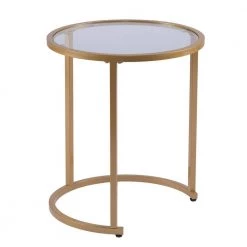 Narita Gold Glam Nesting Side Table (Set of 2) by Southern Enterprises