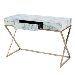 Kermin 44.50 in. Rectangle Gold Writing Desk by Southern Enterprises -Southern Enterprises Sales gold southern enterprises writing desks hd391175 77 1000