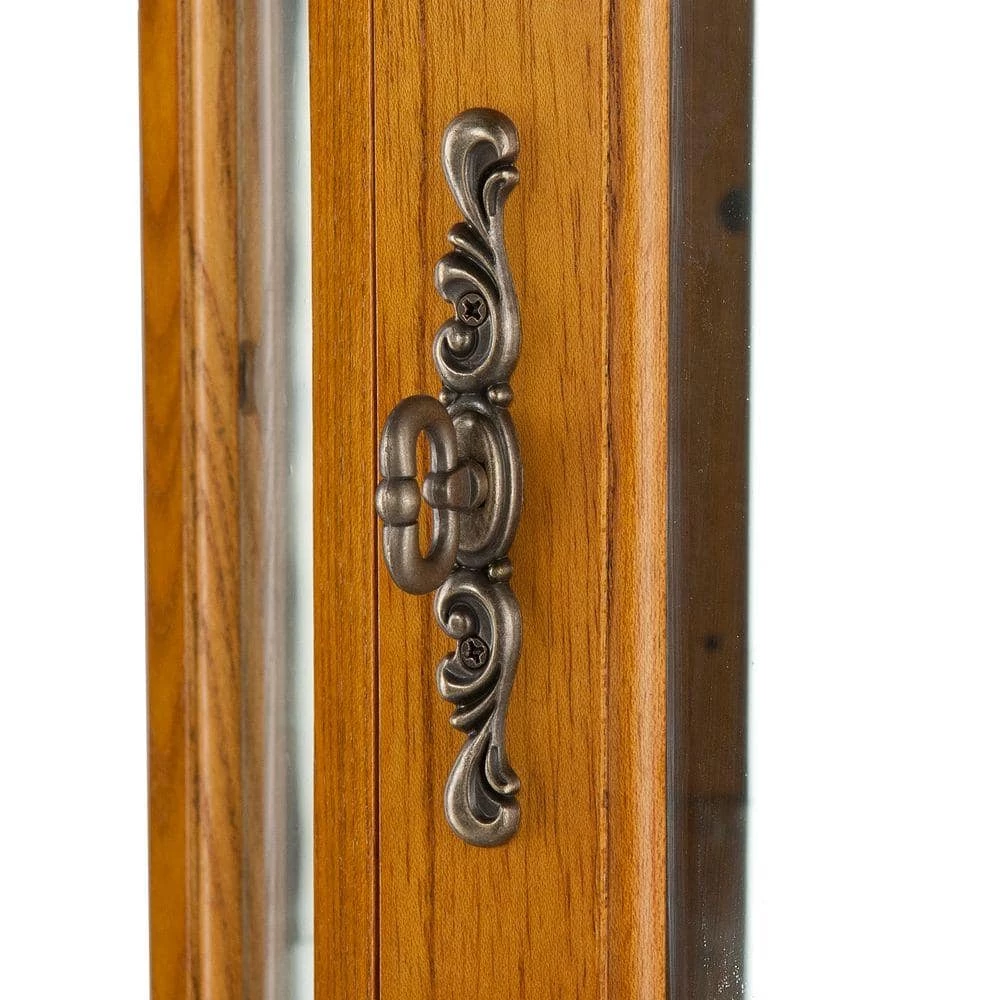 Priscilla Golden Oak Glass Door Curio Cabinet by Southern Enterprises 6 Priscilla Golden Oak Glass Door Curio Cabinet by Southern Enterprises - Image 4