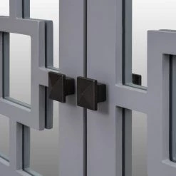 Gray Accent Storage Wooden Cabinet with Decorative Mirror Door by Huluwat -Southern Enterprises Sales gray huluwat accent cabinets dj tc wf284088aae 44 1000