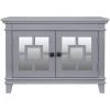 Gray Accent Storage Wooden Cabinet with Decorative Mirror Door by Huluwat -Southern Enterprises Sales gray huluwat accent cabinets dj tc wf284088aae 64 1000