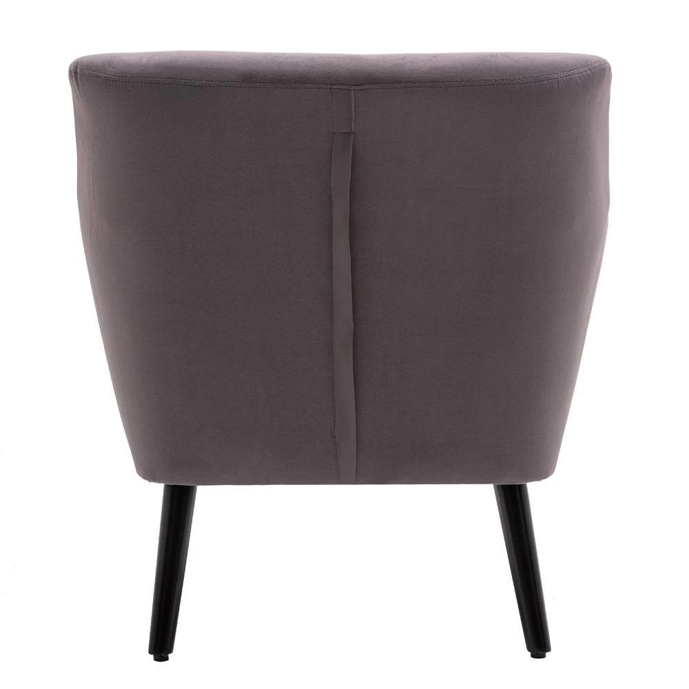 Gray Upholstered Accent Chair with Pillow for Living Room by Huluwat 8 Gray Upholstered Accent Chair with Pillow for Living Room by Huluwat - Image 6