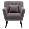 Gray Upholstered Accent Chair with Pillow for Living Room by Huluwat -Southern Enterprises Sales gray huluwat accent chairs djyc g pp284074aae 64 1000