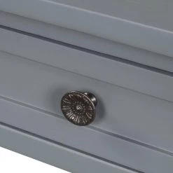 36 in. Gray Modern Rectangle Solid Wood Console Table for Living Room with 4-Drawers and 1-Shelf by Huluwat -Southern Enterprises Sales gray huluwat console tables dj tc wf212304aae 44 1000