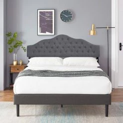 Grey Linen Adjustable Upholstered Headboards for King Size Bed by Huluwat -Southern Enterprises Sales gray huluwat headboards dj tc w31135907 31 1000