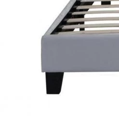 Gray King Size Upholstered Platform Bed Frame with pull point Tufted Headboard and Strong Wood Slat Support by Huluwat -Southern Enterprises Sales gray huluwat platform beds dj tc w31136120 1f 1000