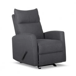 Gray Fabric Handle Glider Recliner(Set of 1) by Huluwat