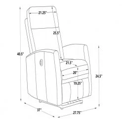 Gray Leather Recliner with Power USB(Set of 1) by Huluwat -Southern Enterprises Sales gray huluwat recliners lys tc 275131503 c3 1000