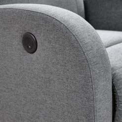 Gray Fabric Recliner with Power USB(Set of 1) by Huluwat -Southern Enterprises Sales gray huluwat recliners lys tc 293131234 fa 1000