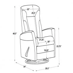 Gray Fabric Glider Swivel Recliner(Set of 1) by Huluwat -Southern Enterprises Sales gray huluwat recliners lys tc 588191301 c3 1000