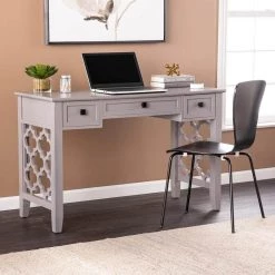 Endorville 47 in. Rectangular Gray Wood 3-Drawer Writing Desk by Southern Enterprises -Southern Enterprises Sales gray southern enterprises writing desks hd387130 31 1000