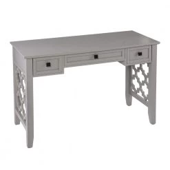 Endorville 47 in. Rectangular Gray Wood 3-Drawer Writing Desk by Southern Enterprises