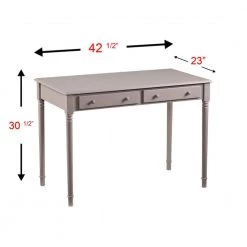 42.75 in. Gray Rectangular 2 -Drawer Writing Desk with Turned Legs by Southern Enterprises 13 42.75 in. Gray Rectangular 2 -Drawer Writing Desk with Turned Legs by Southern Enterprises -Southern Enterprises Sales gray southern enterprises writing desks hd865690 44 1000