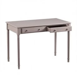 42.75 in. Gray Rectangular 2 -Drawer Writing Desk with Turned Legs by Southern Enterprises 12 42.75 in. Gray Rectangular 2 -Drawer Writing Desk with Turned Legs by Southern Enterprises -Southern Enterprises Sales gray southern enterprises writing desks hd865690 4f 1000