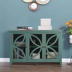 Green Accent Storage Wooden Cabinet with Adjustable Shelf by Huluwat 21 Green Accent Storage Wooden Cabinet with Adjustable Shelf by Huluwat -Southern Enterprises Sales green huluwat accent cabinets dj tc wf283713aac 31 1000