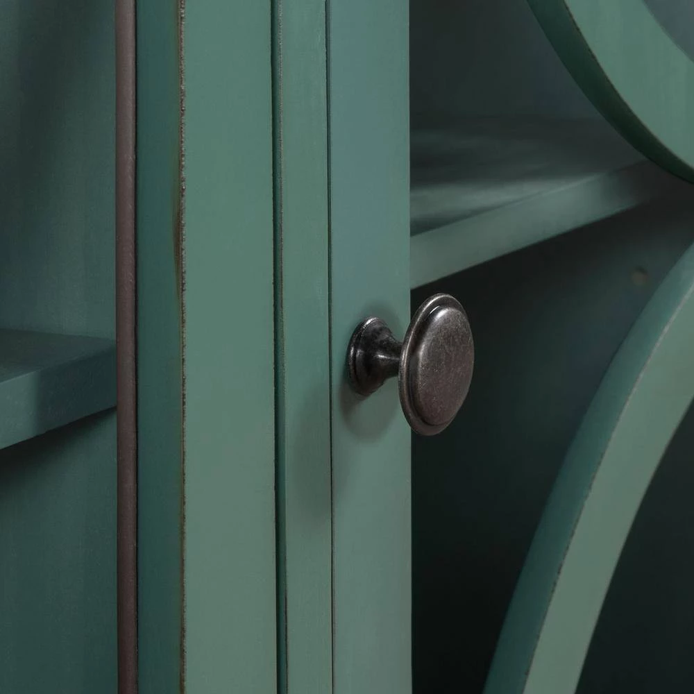 Green Accent Storage Wooden Cabinet with Adjustable Shelf by Huluwat 7 Green Accent Storage Wooden Cabinet with Adjustable Shelf by Huluwat - Image 5