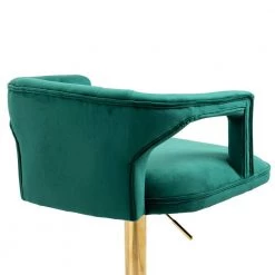 42 in. Green Low Back Metal Material Height Adjustable Bar Stool with Footrest and Foam Seat by Huluwat -Southern Enterprises Sales green huluwat bar stools djyc g w39542238 44 1000
